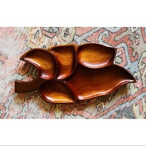 Monkey Pod Wooden Leaf Tray